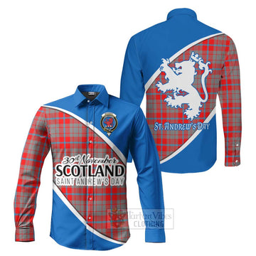 Moubray Family Crest Tartan Long Sleeve Button Shirt Celebrate Saint Andrew's Day in Style Men's Shirt S - Tartan Vibes Clothing