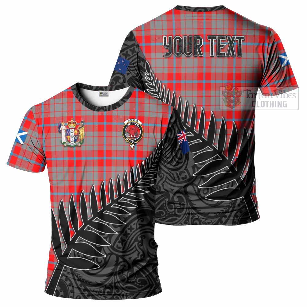 Tartan Vibes Clothing Moubray Crest Tartan T-Shirt with New Zealand Silver Fern Half Style