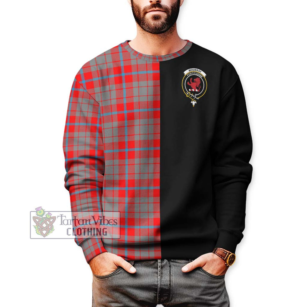 Moubray Tartan Sweatshirt with Family Crest and Half Of Me Style Unisex - Tartan Vibes Clothing