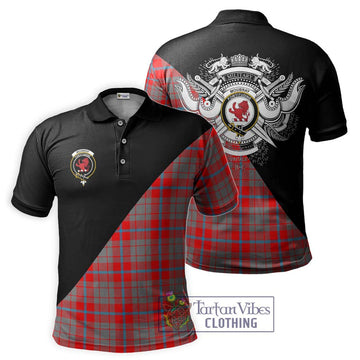 Moubray Tartan Polo Shirt with Family Crest and Military Logo Style Kid - Tartan Vibes Clothing