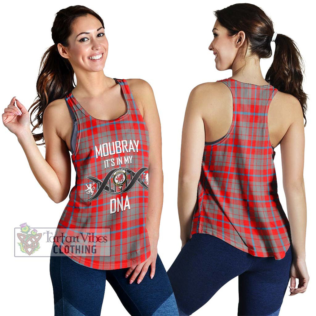 Moubray Tartan Women's Racerback Tanks with Family Crest DNA In Me Style 4XL - Tartan Vibes Clothing