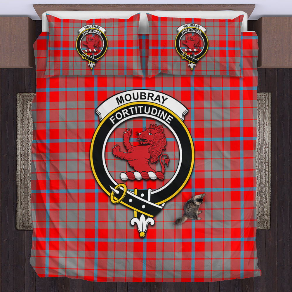 Moubray Tartan Bedding Set with Family Crest US Bedding Set - Tartan Vibes Clothing