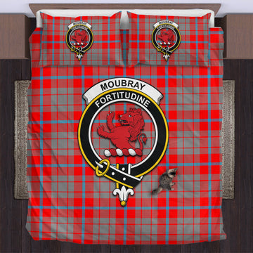 Moubray Tartan Bedding Set with Family Crest US Bedding Set - Tartan Vibes Clothing