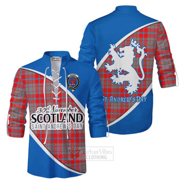 Moubray Family Crest Tartan Ghillie Kilt Shirt Celebrate Saint Andrew's Day in Style Men - Tartan Vibes Clothing