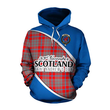 Moubray Family Crest Tartan Cotton Hoodie Celebrate Saint Andrew's Day in Style Pullover Hoodie XS - Tartan Vibes Clothing