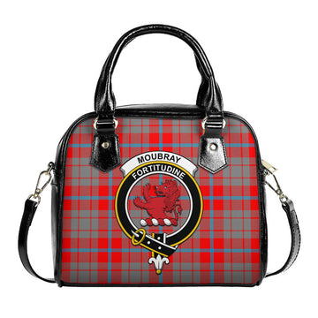 Moubray Tartan Shoulder Handbags with Family Crest One Size 9*21*24 cm (3.54*8.27*9.45 inches) - Tartan Vibes Clothing