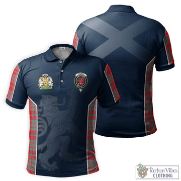Moubray Tartan Men's Polo Shirt with Family Crest and Lion Rampant Vibes Sport Style Kid - Tartan Vibes Clothing
