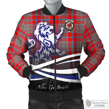 Moubray Tartan Bomber Jacket with Alba Gu Brath Regal Lion Emblem Unisex - Tartan Vibes Clothing