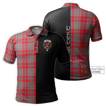 Moubray Tartan Polo Shirt with Family Crest and Half Of Me Style Kid - Tartan Vibes Clothing