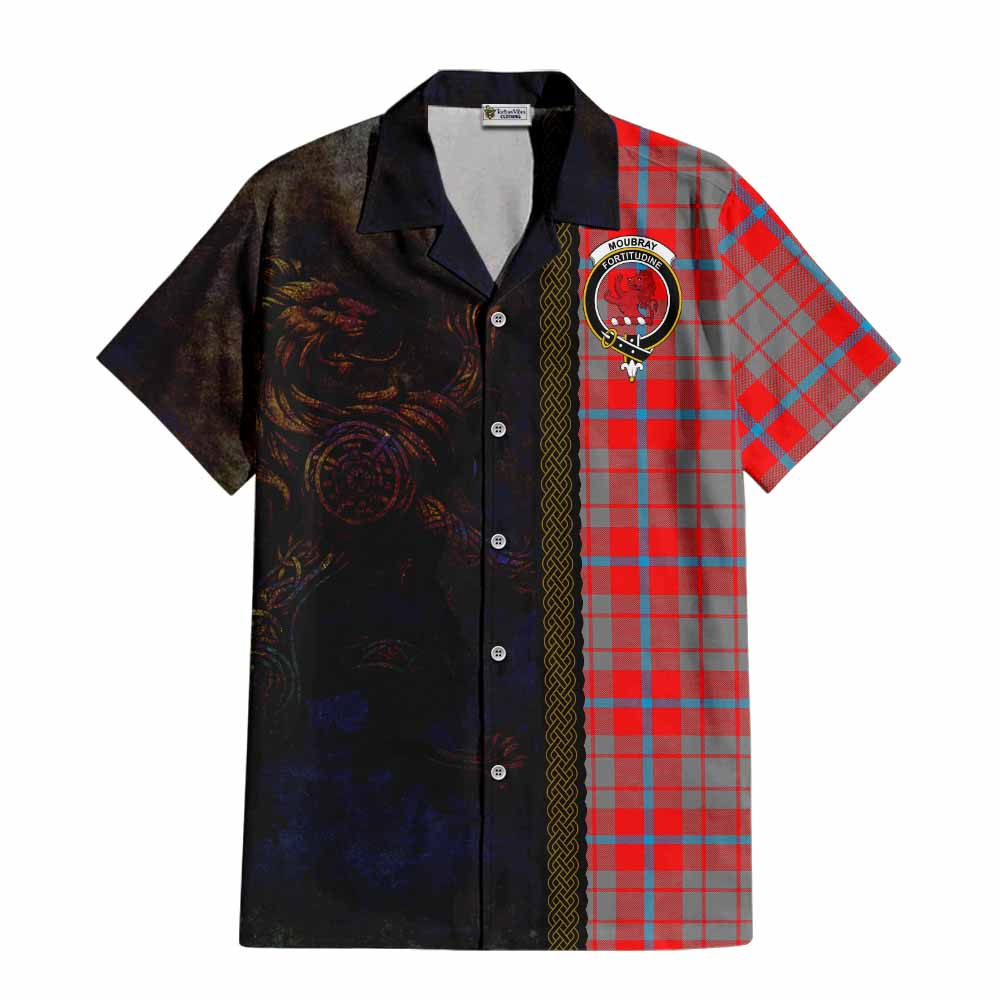 Moubray Tartan Family Crest Hawaiian Shirt Alba Gu Brath Be Brave Lion Ancient Style Kid - Tartan Vibes Clothing