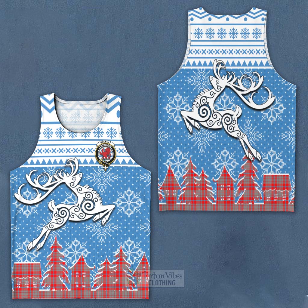 Moubray Clan Christmas Men's Tank Top Celtic Reindeer Style Men - Tartan Vibes Clothing