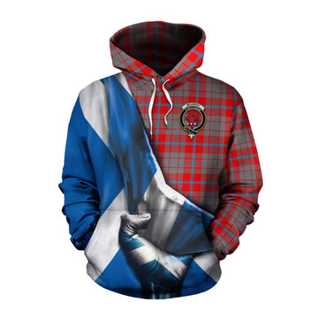 Moubray Tartan Cotton Hoodie with Family Crest Scotland Patriotic Style Pullover Hoodie XS - Tartan Vibes Clothing