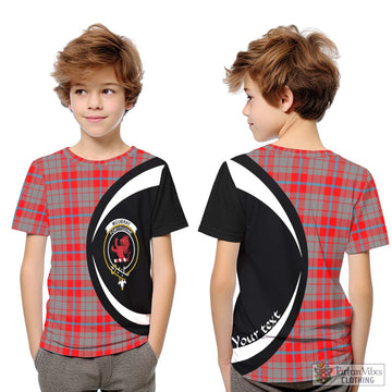 Moubray Tartan Kid T-Shirt with Family Crest Circle Style Youth XL Size14 - Tartan Vibes Clothing