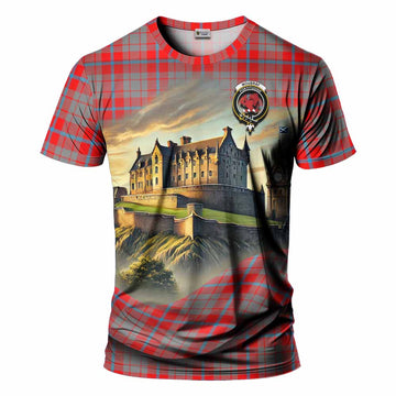 Moubray Tartan Family Crest T-Shirt with Scottish Ancient Castle Style Kid's Shirt - Tartan Vibes Clothing