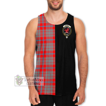 Moubray Tartan Men's Tank Top with Family Crest and Half Of Me Style Men - Tartan Vibes Clothing