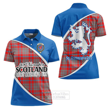 Moubray Family Crest Tartan Women's Polo Shirt Celebrate Saint Andrew's Day in Style Women - Tartan Vibes Clothing