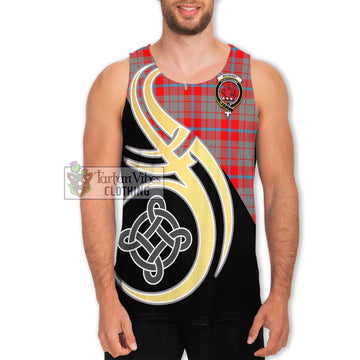 Moubray Tartan Men's Tank Top with Family Crest and Celtic Symbol Style Men - Tartan Vibes Clothing