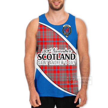 Moubray Family Crest Tartan Men's Tank Top Celebrate Saint Andrew's Day in Style Men - Tartan Vibes Clothing