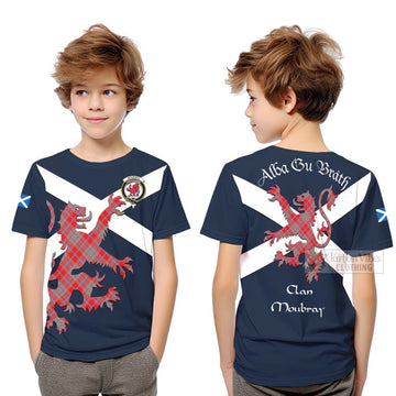 Moubray Tartan Lion Rampant Kid T-Shirt Proudly Display Your Heritage with Alba Gu Brath and Clan Name Youth XL Size14 - Tartan Vibes Clothing
