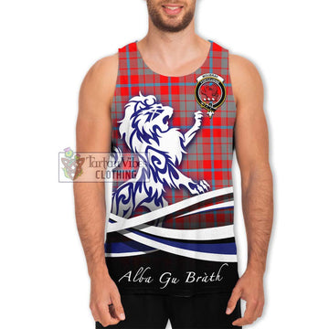 Moubray Tartan Men's Tank Top with Alba Gu Brath Regal Lion Emblem Men - Tartan Vibes Clothing