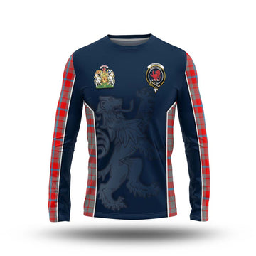 Moubray Tartan Long Sleeve T-Shirt with Family Crest and Lion Rampant Vibes Sport Style Unisex - Tartan Vibes Clothing