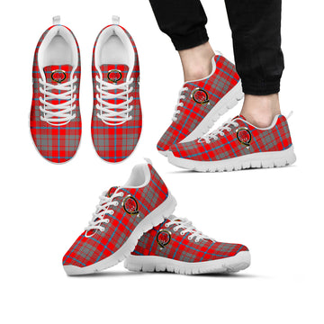 Moubray Tartan Sneakers with Family Crest Kid's Sneakers - Tartan Vibes Clothing