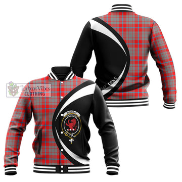 Moubray Tartan Baseball Jacket with Family Crest Circle Style Unisex - Tartan Vibes Clothing