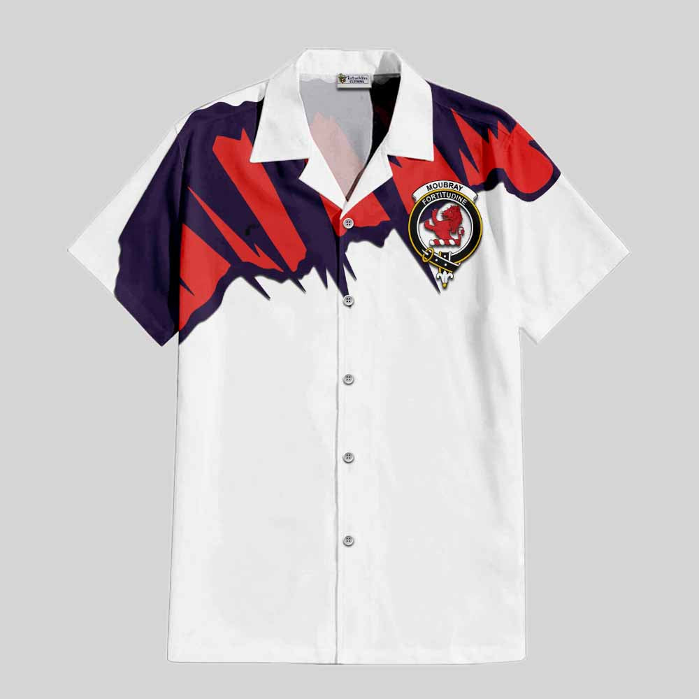 Moubray Clan Crest Hawaiian Shirt with Retro Sport Style Kid - 2D-tartanvibesclothing
