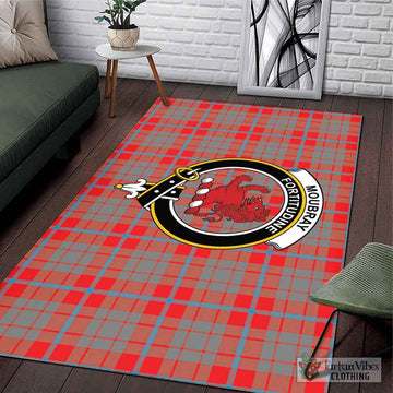 Moubray Tartan Area Rug with Family Crest L 59*86 inch (150x220 cm) - Tartan Vibes Clothing