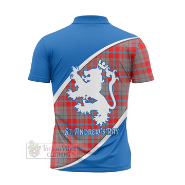 Moubray Family Crest Tartan Zipper Polo Shirt Celebrate Saint Andrew's Day in Style - Tartan Vibes Clothing