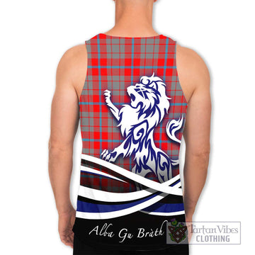 Moubray Tartan Men's Tank Top with Alba Gu Brath Regal Lion Emblem - Tartan Vibes Clothing