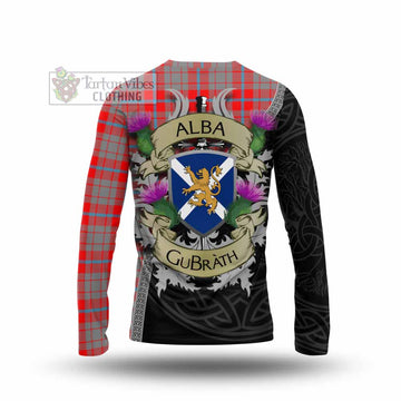 Moubray Tartan Family Crest Long Sleeve T-Shirt Lion Rampant Royal Thistle Shield Celtic Inspired - Tartan Vibes Clothing