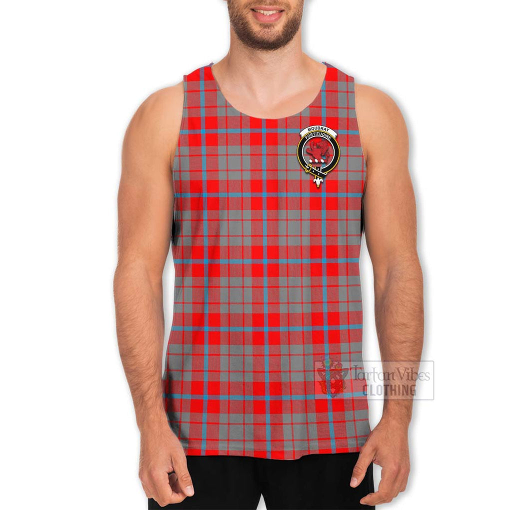 Moubray Tartan Men's Tank Top with Family Crest Celtic Skull Style - Tartan Vibes Clothing
