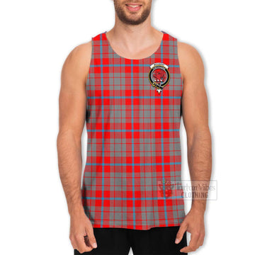 Moubray Tartan Men's Tank Top with Family Crest Celtic Skull Style - Tartan Vibes Clothing