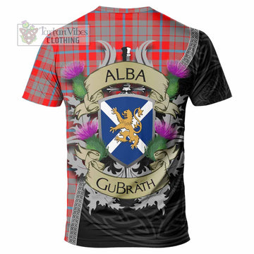 Moubray Tartan Family Crest T-Shirt Lion Rampant Royal Thistle Shield Celtic Inspired - Tartan Vibes Clothing