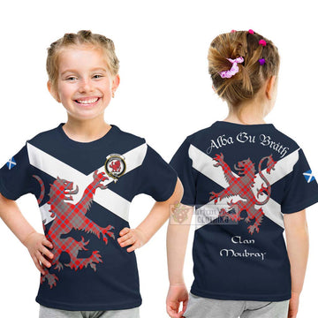 Moubray Tartan Lion Rampant Kid T-Shirt Proudly Display Your Heritage with Alba Gu Brath and Clan Name - Tartan Vibes Clothing
