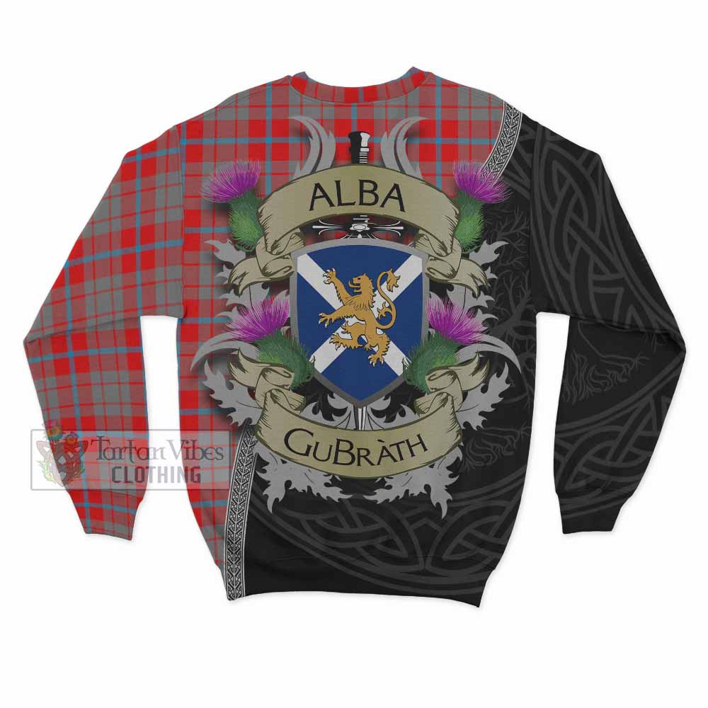 Moubray Tartan Family Crest Sweatshirt Lion Rampant Royal Thistle Shield Celtic Inspired - Tartan Vibes Clothing