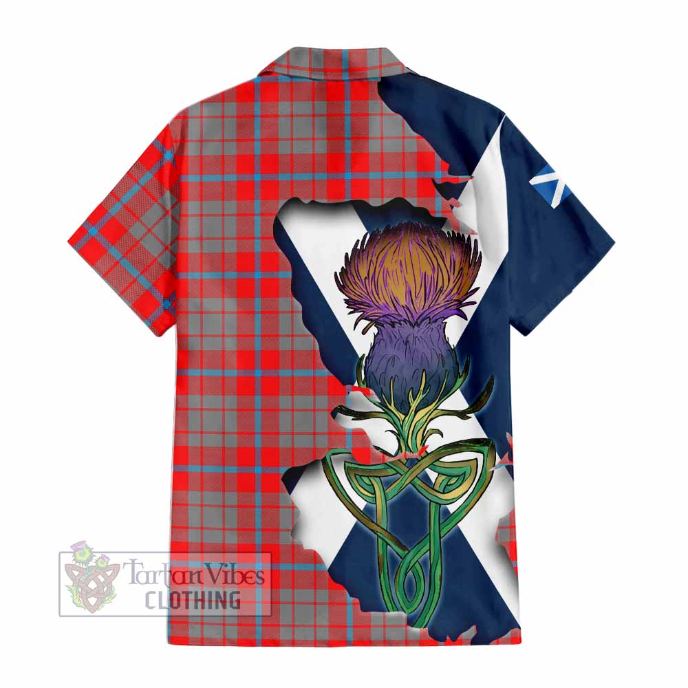 Moubray Tartan Family Crest Hawaiian Shirt Scottish Thistle Celtic Inspired - Tartan Vibes Clothing