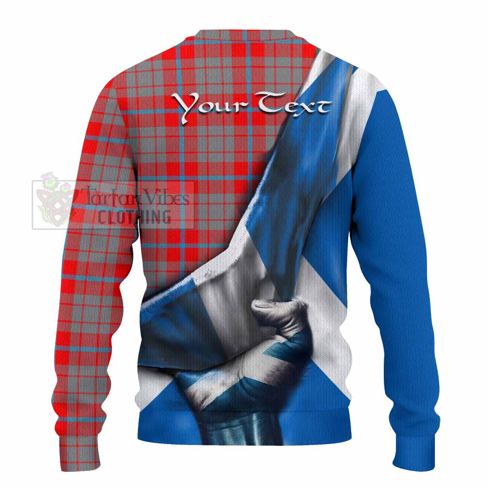 Moubray Tartan Knitted Sweater with Family Crest Scotland Patriotic Style - Tartan Vibes Clothing
