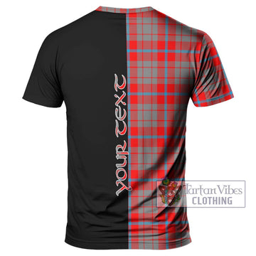 Moubray Tartan T-Shirt with Family Crest and Half Of Me Style - Tartan Vibes Clothing