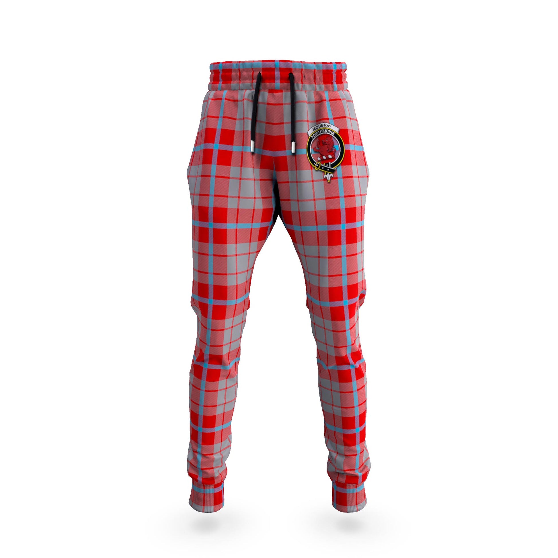 Moubray Tartan Joggers Pants with Family Crest 5XL - Tartan Vibes Clothing