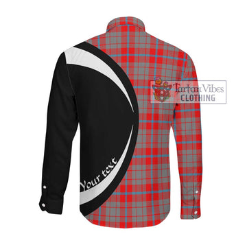 Moubray Tartan Long Sleeve Button Up with Family Crest Circle Style Men's Shirt - Tartan Vibes Clothing
