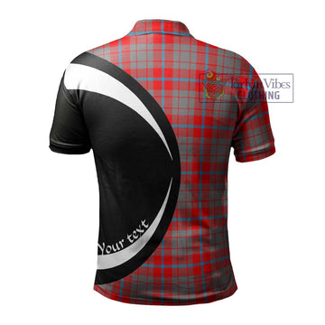 Moubray Tartan Men's Polo Shirt with Family Crest Circle Style - Tartan Vibes Clothing