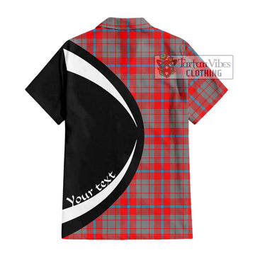 Moubray Tartan Hawaiian Shirt with Family Crest Circle Style - Tartan Vibes Clothing