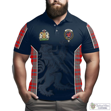 Moubray Tartan Men's Polo Shirt with Family Crest and Lion Rampant Vibes Sport Style - Tartan Vibes Clothing