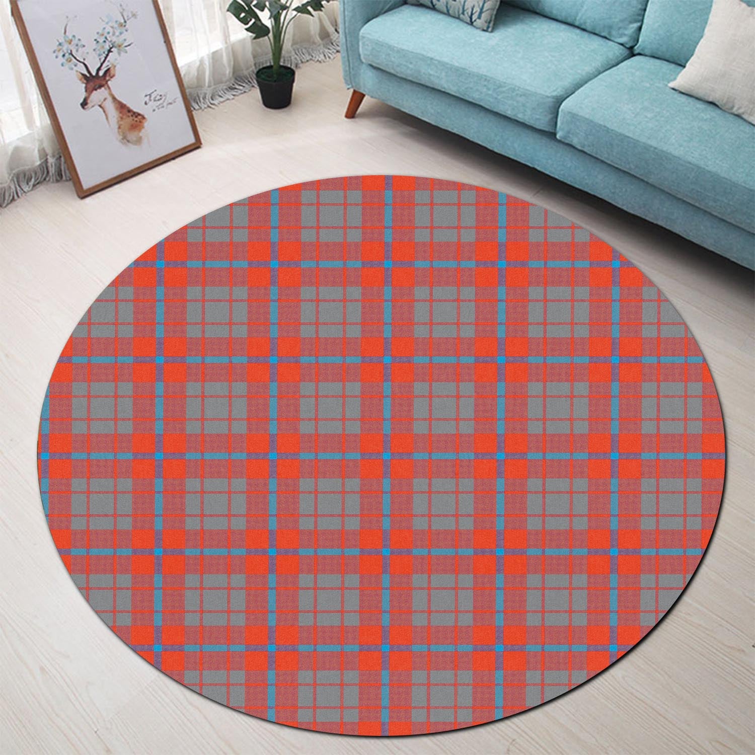 Moubray Tartan Round Rug - Tartan Vibes Clothing