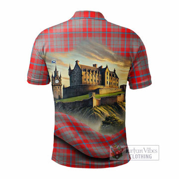 Tartan Vibes Clothing Moubray Tartan Family Crest Polo Shirt with Scottish Ancient Castle Stype