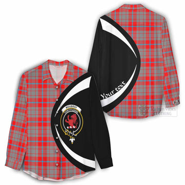 Moubray Tartan Women's Casual Shirt with Family Crest Circle Style - Tartan Vibes Clothing