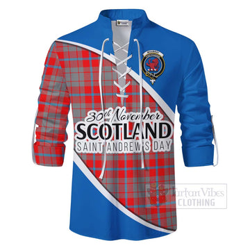 Moubray Family Crest Tartan Ghillie Kilt Shirt Celebrate Saint Andrew's Day in Style - Tartan Vibes Clothing
