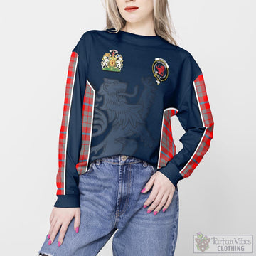 Moubray Tartan Sweater with Family Crest and Lion Rampant Vibes Sport Style - Tartan Vibes Clothing